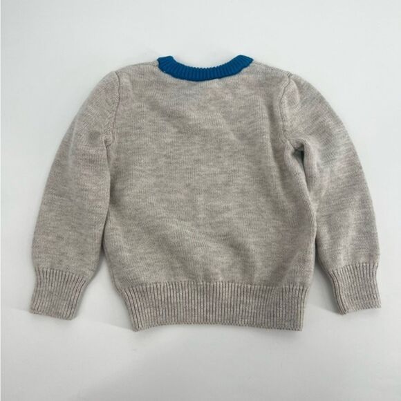 Baby Gap Sweater 18-24M Gray Blue Spooky Crewneck Wool Halloween - Picture 5 of 5